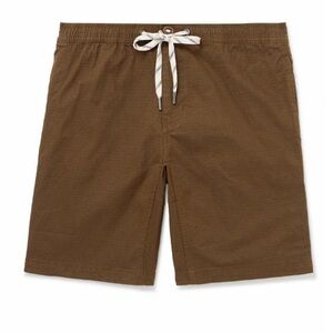 Onia All Terrain Straight-Leg Stretch Cotton-Ripstop Drawstring Shorts Brown
